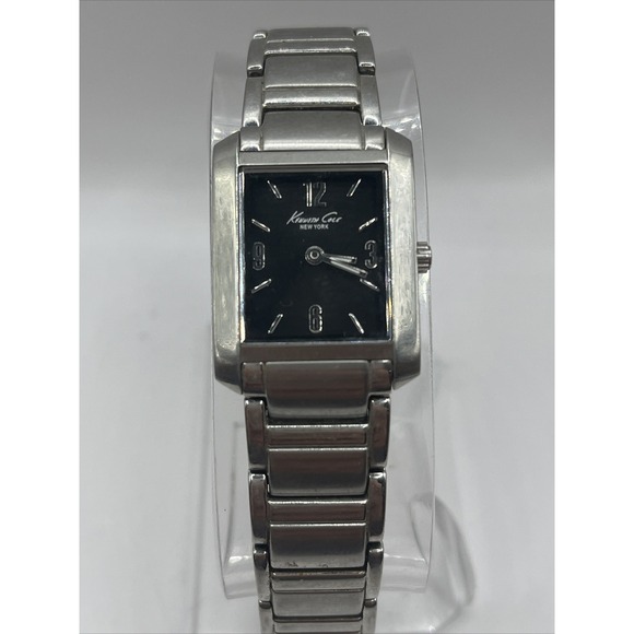 Kenneth Cole New York KC4687 Slim Ladies Black Dial Watch- New Battery - Picture 1 of 5